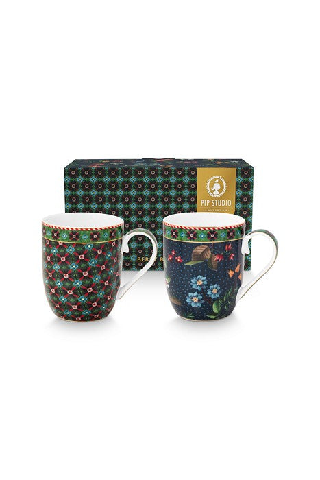 Coffret 2 petits mugs Berry Blues 145ml