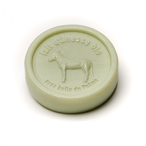 Savon rond au lait d'ânesse biologique 100g - Au pays des ânes
