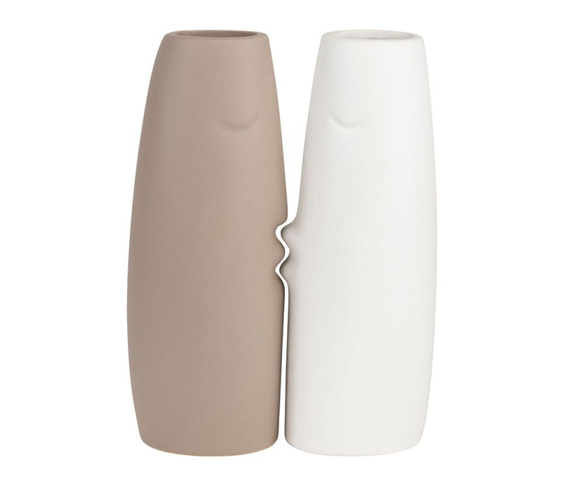 Set 2 vases visages - Sema