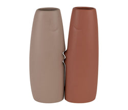 Set 2 vases visages - Sema